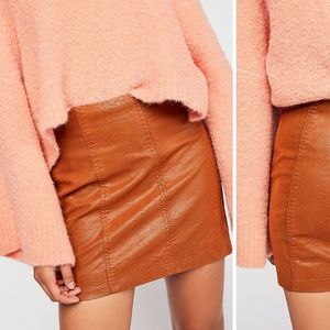 Free People Modern Femme vegan suede miniskirt